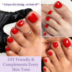 AddFavor size comparison shot with toes and ruler to illustrate fit and scale accuracy