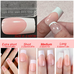 AddFavor nails next to a ruler showing medium length for sizing clarity