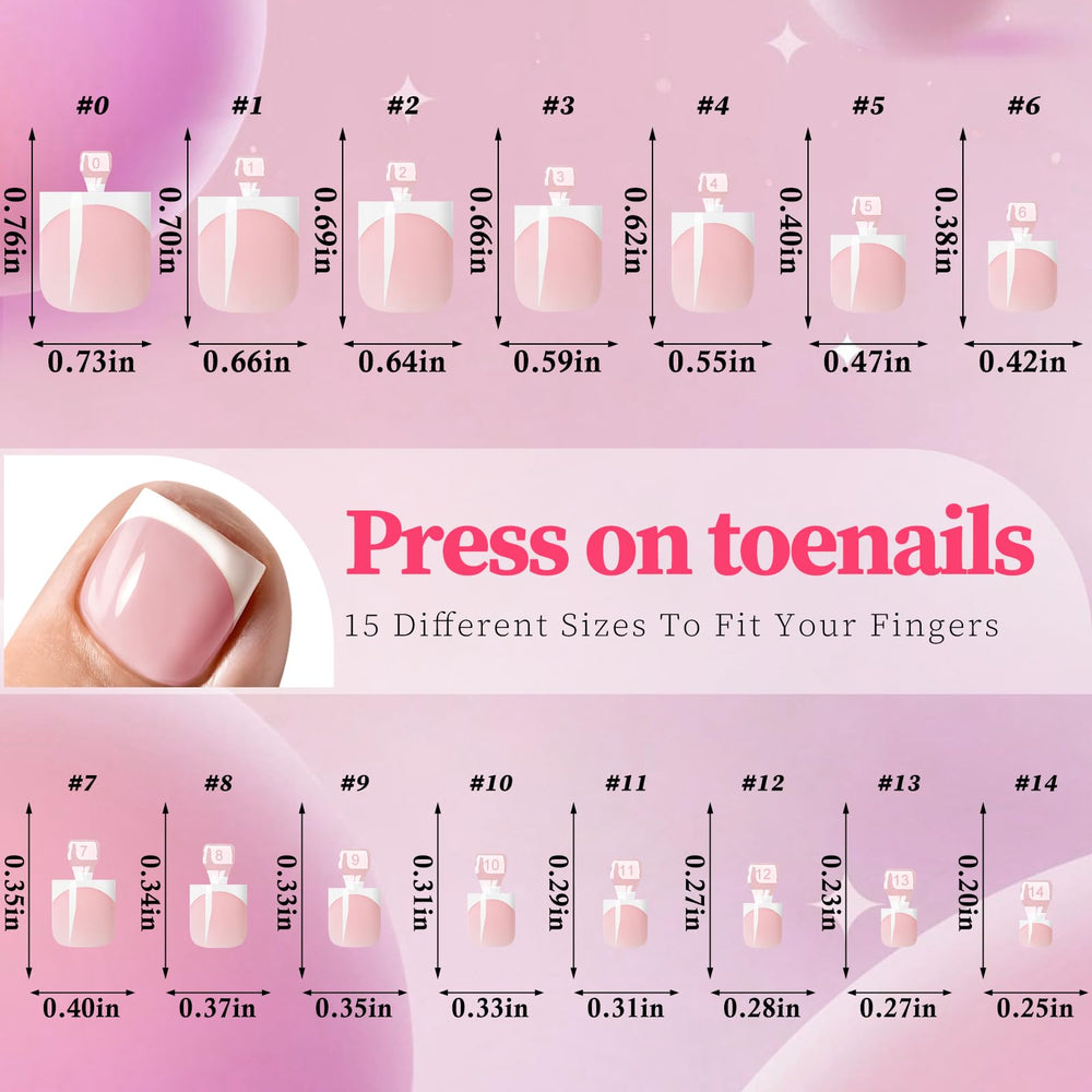 AddFavor numbered handles displaying 15 sizes for precise toe nail fitting