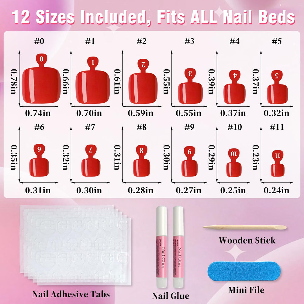 AddFavor size layout with numbered tips for easy selection and fit