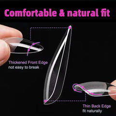 AddFavor thickness and front edge close-up showing reinforced strength and chip resistance