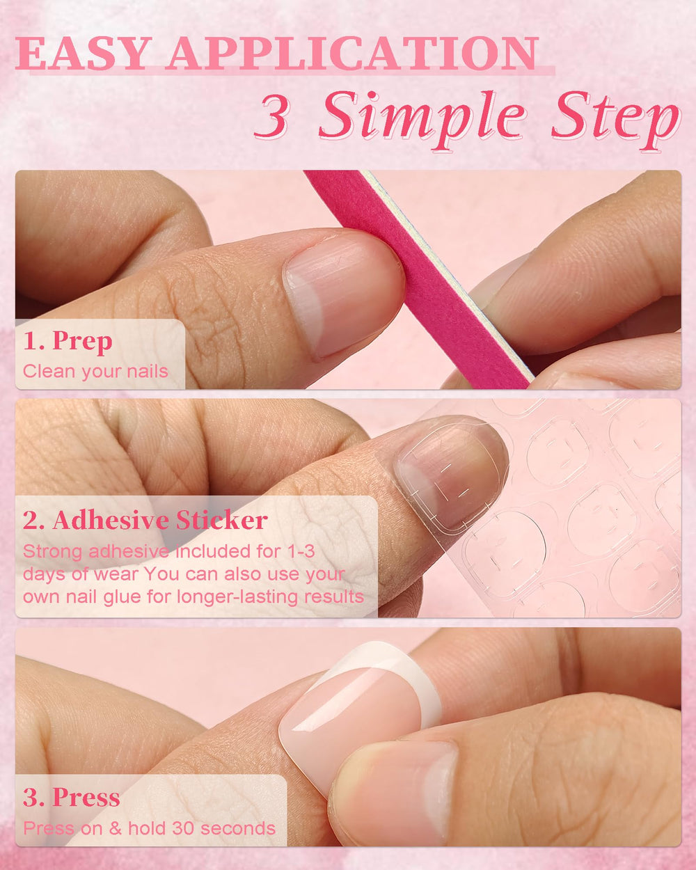 AddFavor mini file and wooden stick tools for nail prep and comfortable, neat application benefit