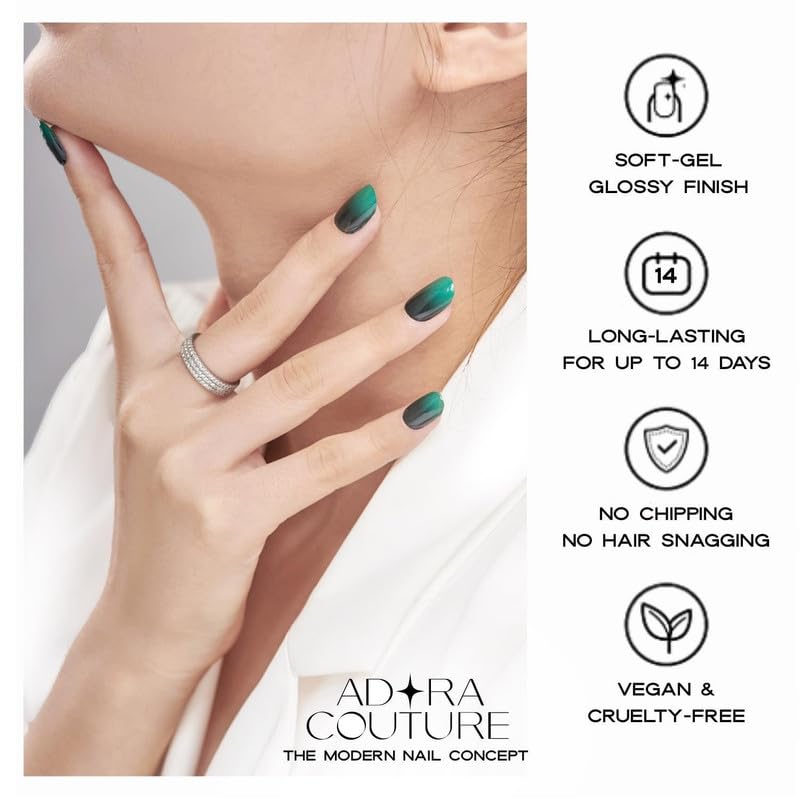 Adora Couture cured glossy nail close-up showing shine and durability benefit