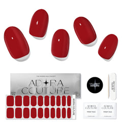 Adora Couture front packaging showing Red Lady design and kit contents benefit clarity