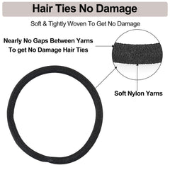 ADRIONE hair tie in ponytail demonstrating secure, non-slip hold