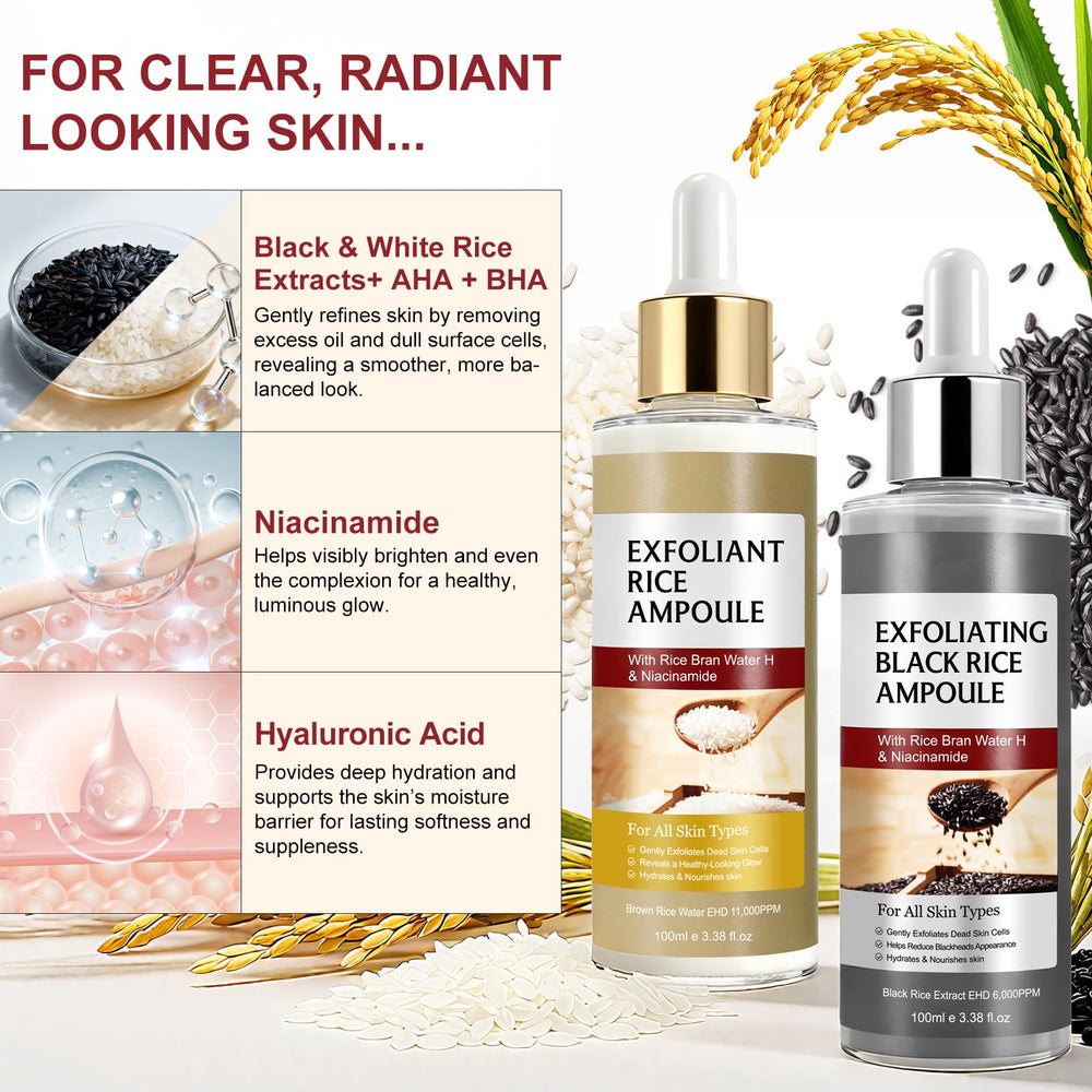 ADSBJUX close-up of black rice ampoule texture for soothing action