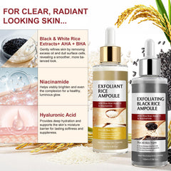 ADSBJUX close-up of black rice ampoule texture for soothing action