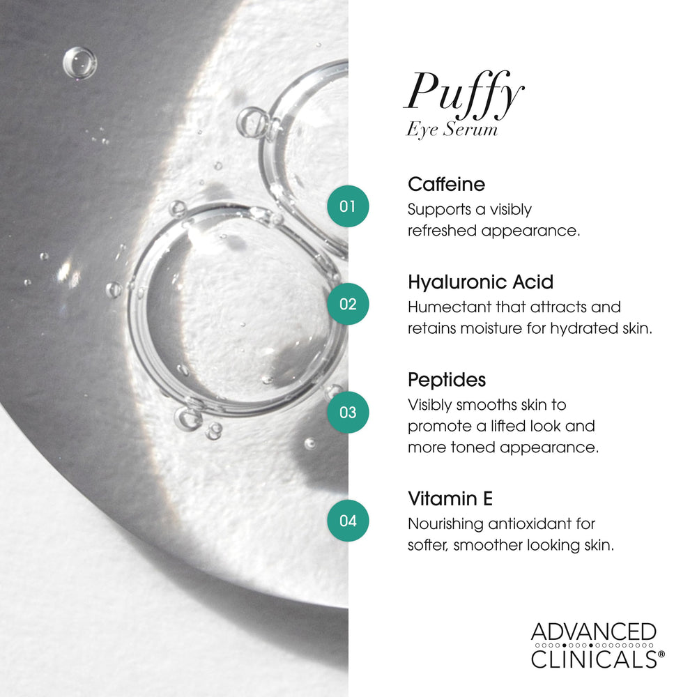 Advanced Clinicals application demonstration under-eye patting technique for effective, gentle use
