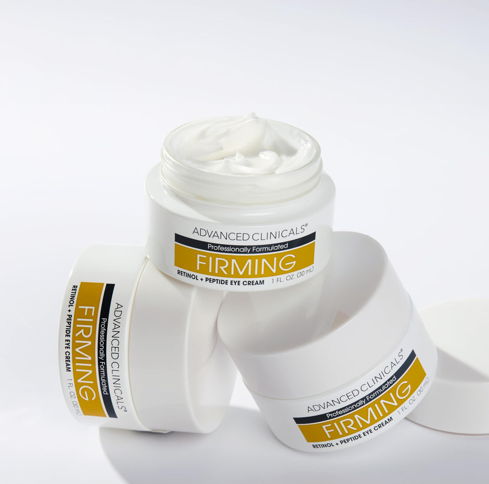 Advanced Clinicals jar next to ruler showing 1 fl oz size comparison