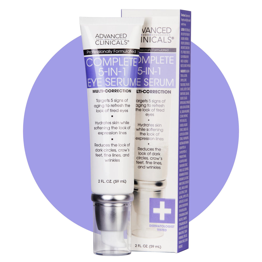 Advanced Clinicals bottle front view showing clear label and compact design benefit: easy identification