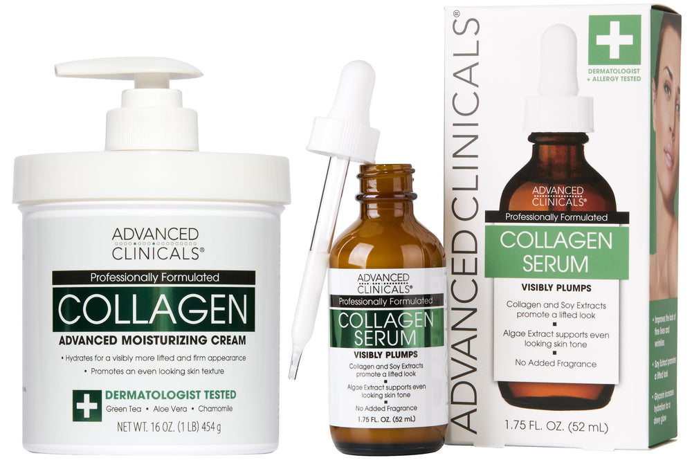 Advanced Clinicals front packaging showing both bottles and clear product benefits