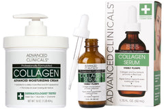 Advanced Clinicals front packaging showing both bottles and clear product benefits