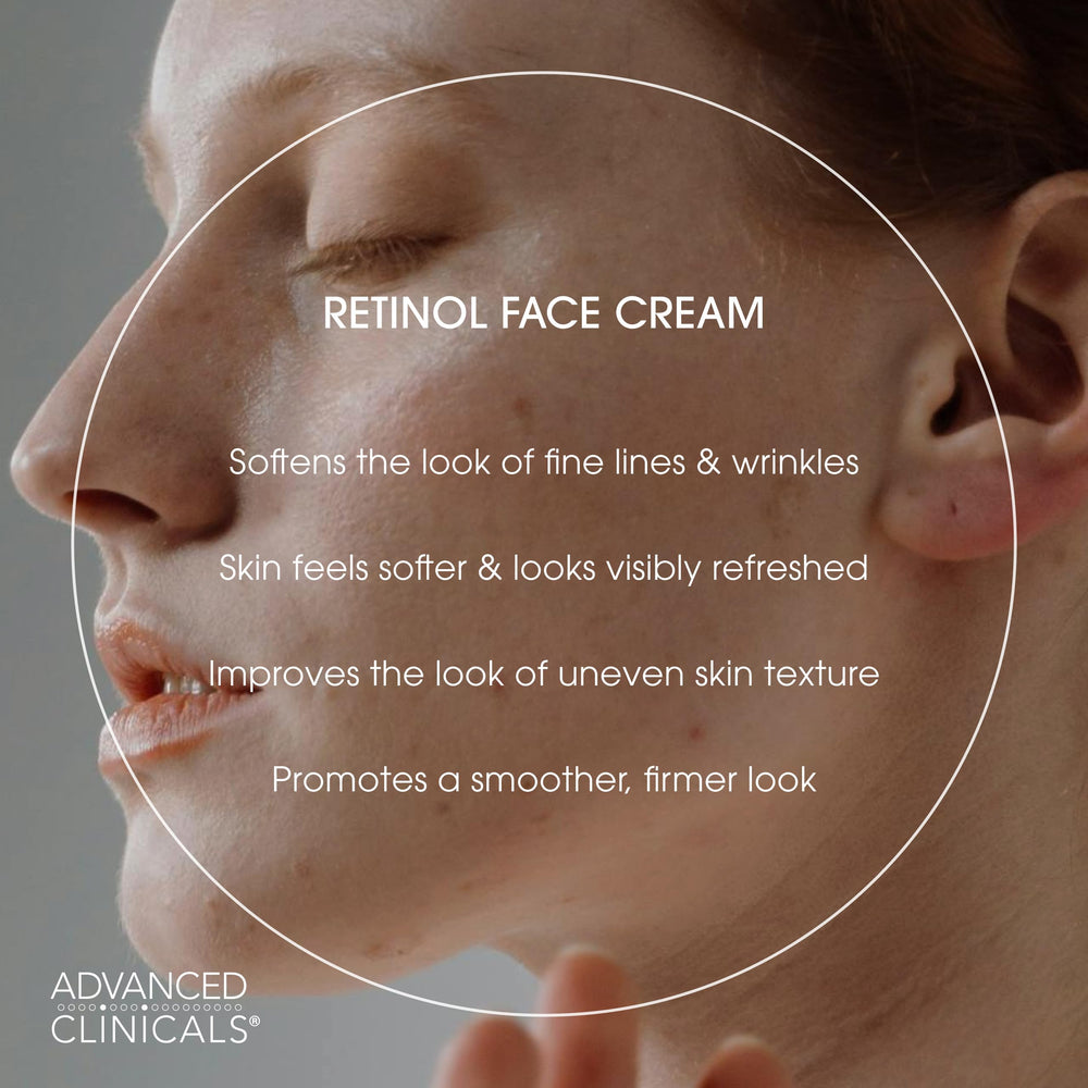 Advanced Clinicals ingredient label close-up highlighting ferulic acid and peptides