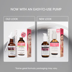Advanced Clinicals label close-up highlighting rosehip and vitamin E benefits