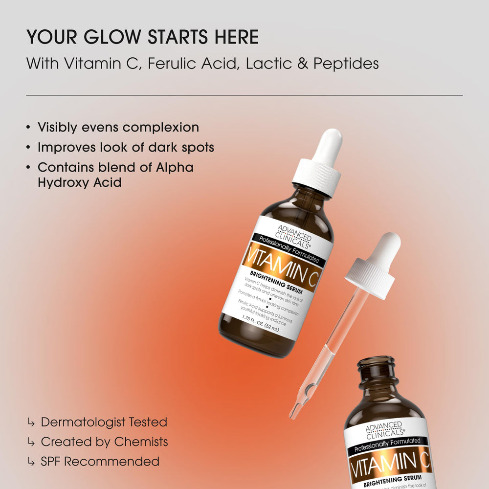 Advanced Clinicals gel texture on fingertip demonstrating lightweight spreadability and glow