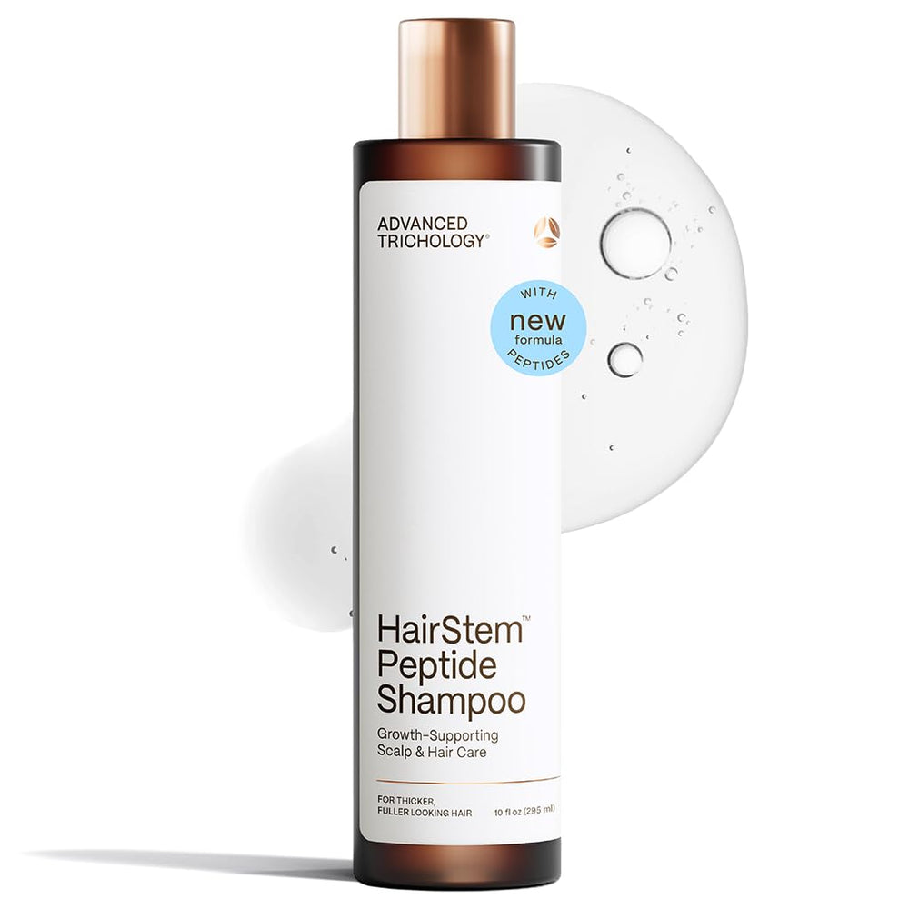 Advanced Trichology front bottle shot showing clean design and strength benefit