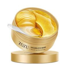 Aero Zen front packaging showing 60 gold under eye masks and benefits