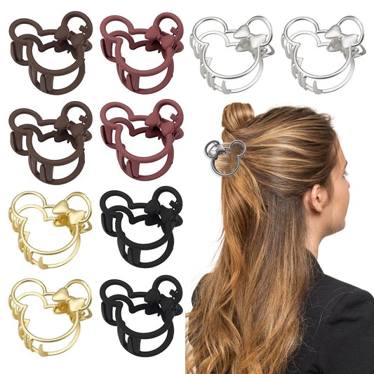 Aesnoun front view of mouse ear clip set showing colors and compact design benefiting styling