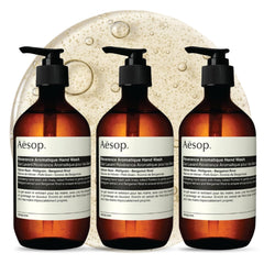 Aesop reverence aromatique front packaging shows sleek bottle and label benefit