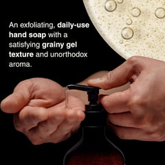 pouring Aesop Reverence refill into a pump bottle to demonstrate waste-reduction benefit