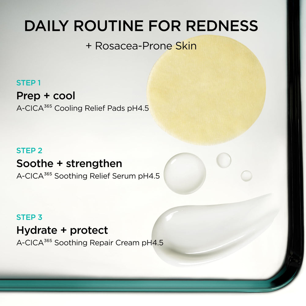 AESTURA A-CICA365 before and after redness comparison showing visible calming