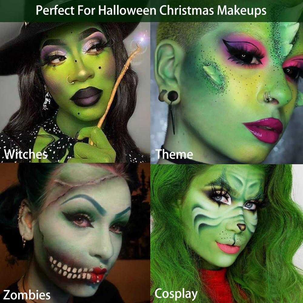 Afflano lifestyle holiday look showcasing festive emerald makeup inspiration