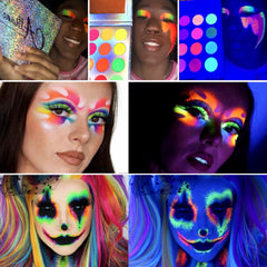 Afflano matte neon pan detail, blendable pigments for vivid color