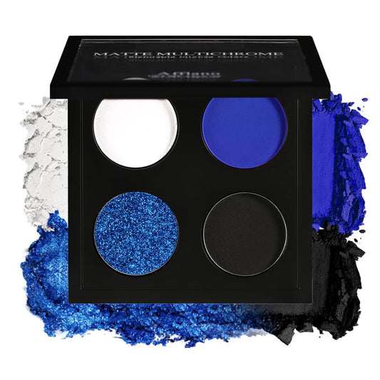 Afflano palette front packaging showing four shades and compact design benefit portability