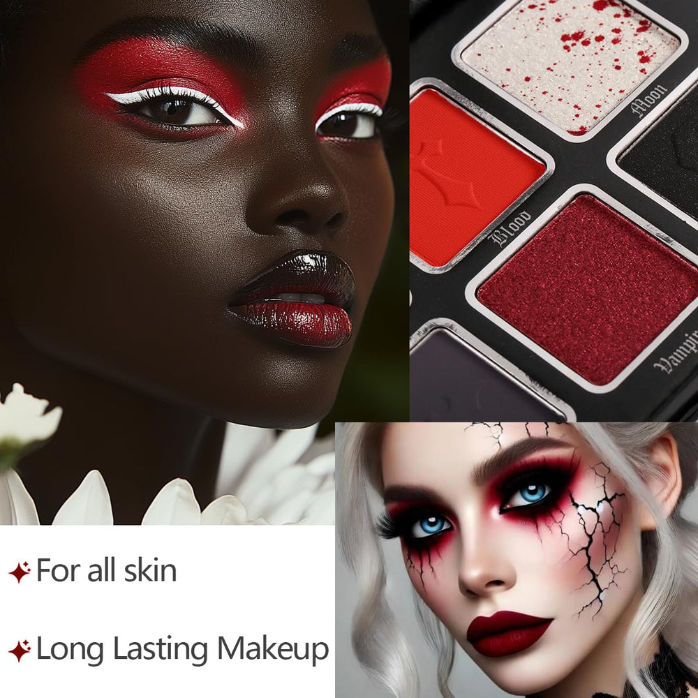 Afflano arm swatches of all six shades illustrating true-to-pan intensity for selection