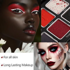 Afflano arm swatches of all six shades illustrating true-to-pan intensity for selection