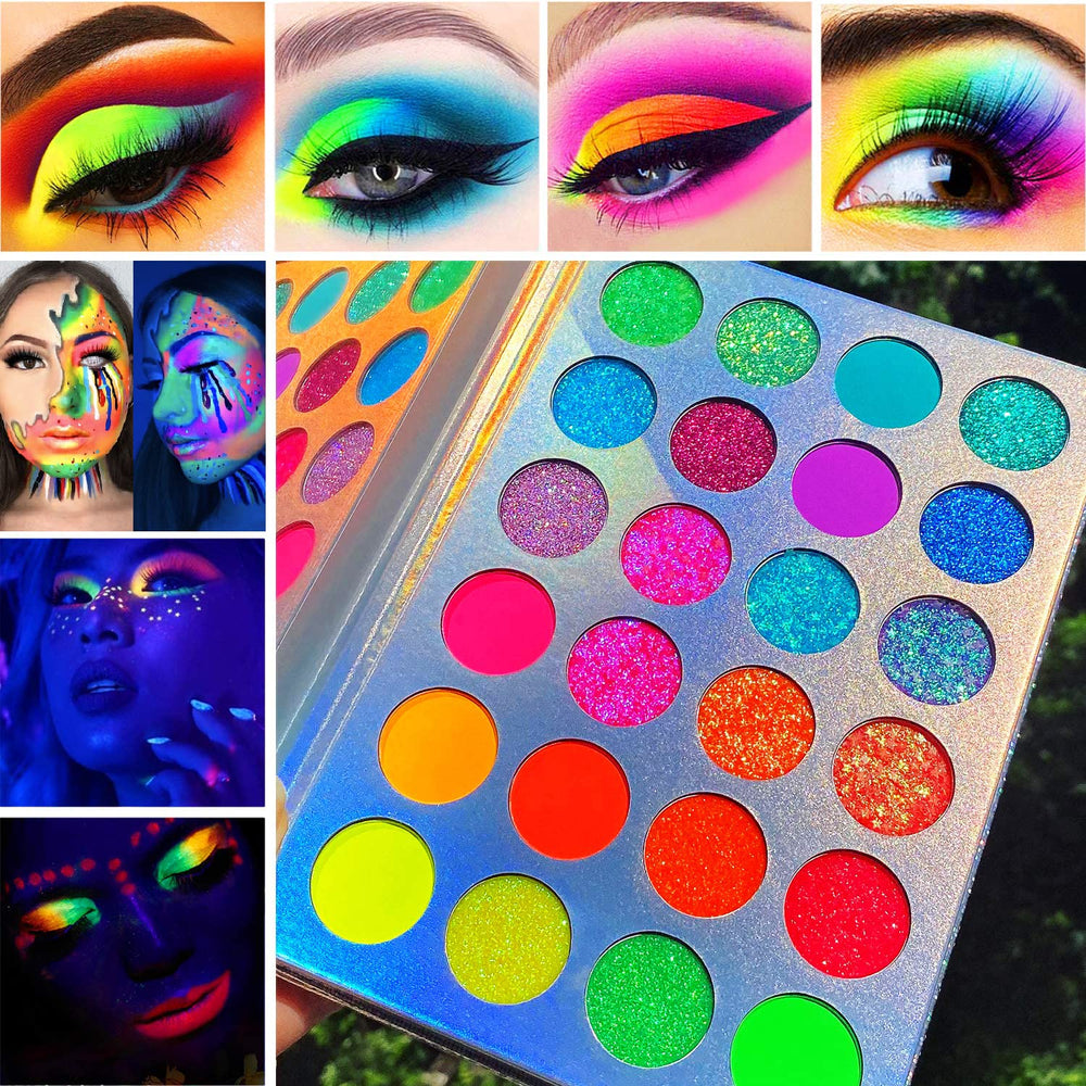 Afflano UV glow demo under blacklight, palette glows for party effects