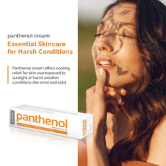 Aflofarm Panthenol Cream open cap with cream dispensed for immediate application