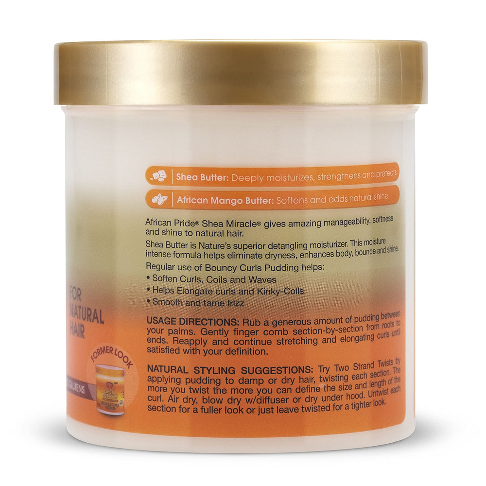 African Pride open jar revealing pudding consistency for even distribution