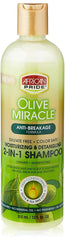 African Pride bottle front view showing product benefits and easy use