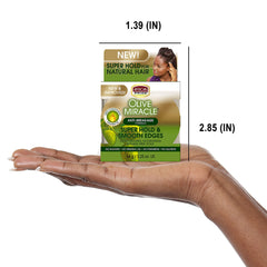 African Pride before and after ponytail showing sleek hold