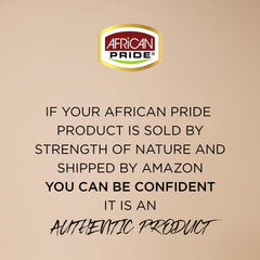 African Pride on bathroom counter staged for wash day routine convenience and organization