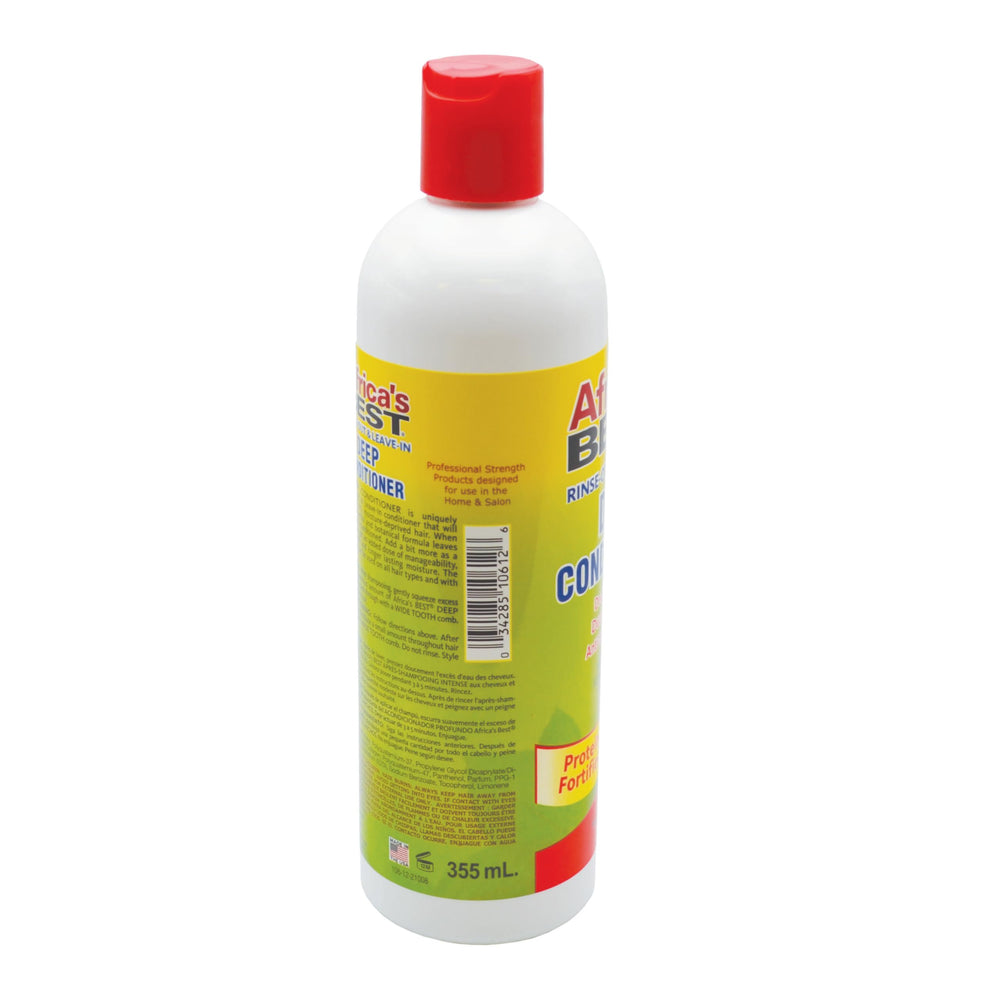Africa's Best applied to damp hair in hands demonstrating easier combing and shine