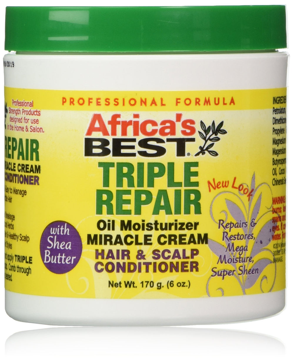 Africa's Best front packaging showing 6 oz bottle and label benefits
