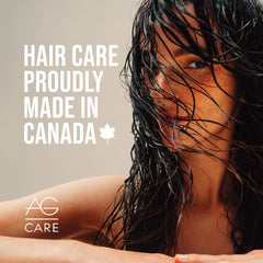 AG Care applied to curly hair in a lifestyle setting for soft definition