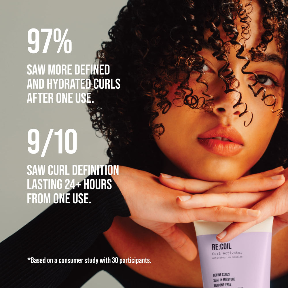 AG Care diffusing curls to demonstrate styling and volume control