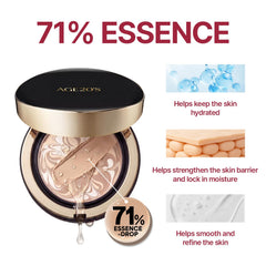 AGE20'S open compact with applicator illustrating convenient on-the-go application