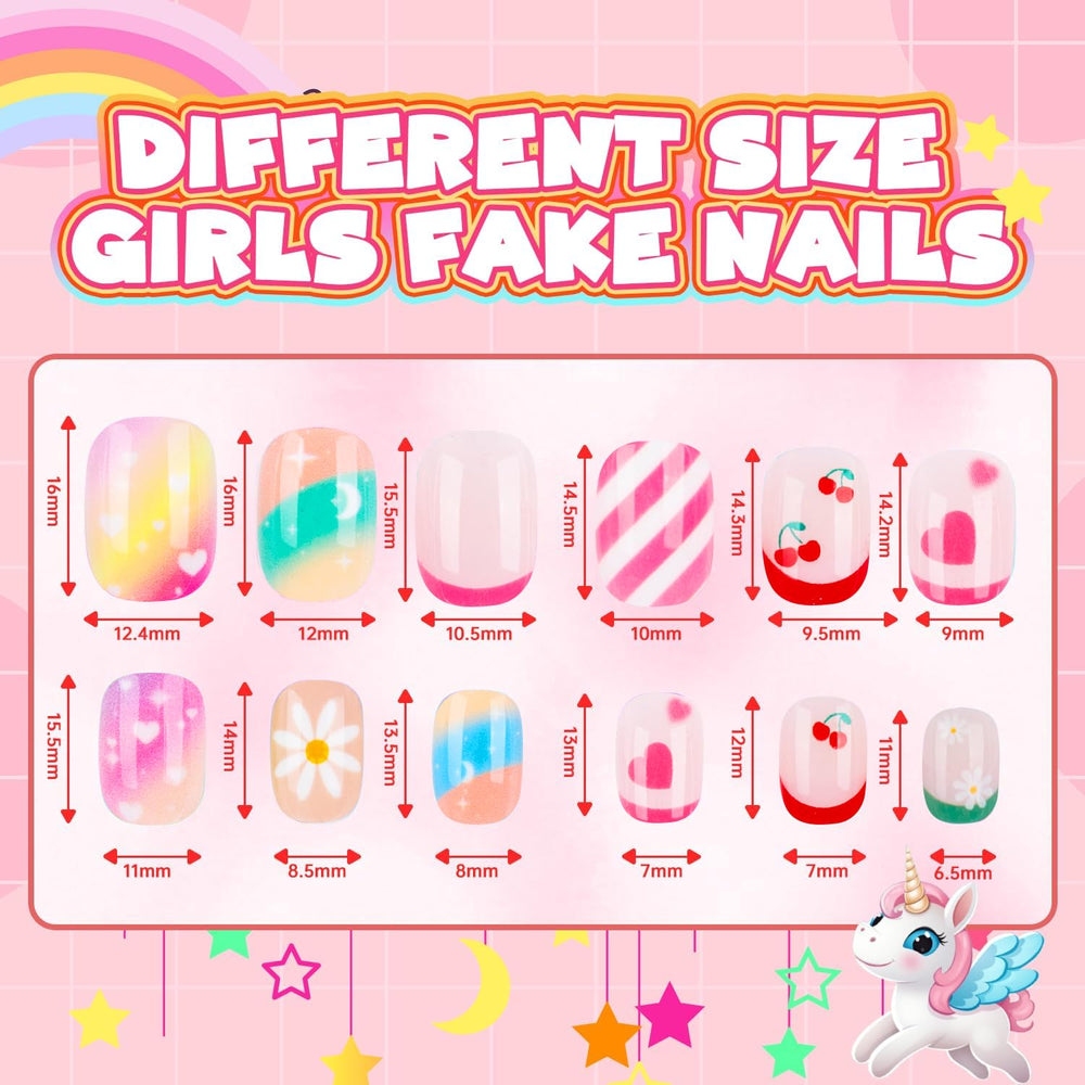 AGGKKY size layout showing varied tips and sizes for a precise fingertip fit
