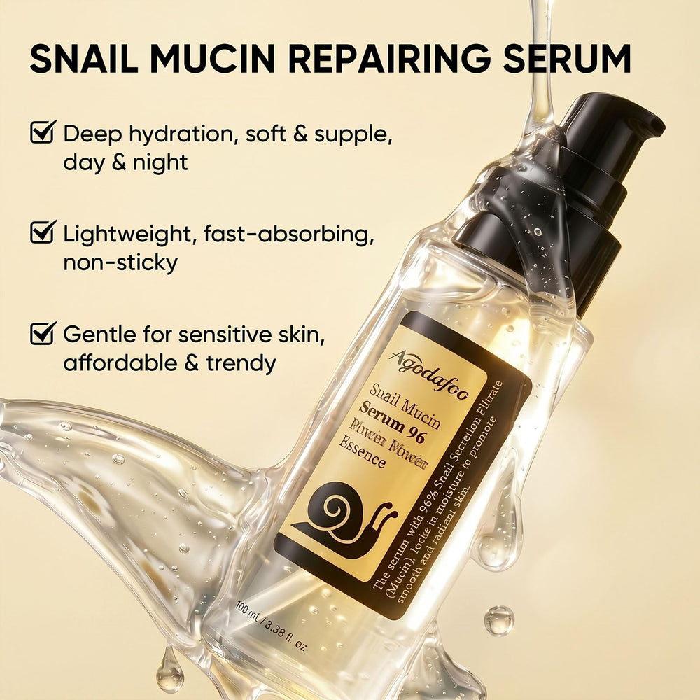Agodafoo dispensing serum from pump to highlight easy application