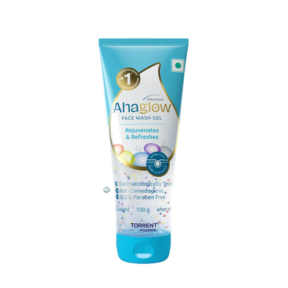 AHAGLOW front tube packaging showing brand and 100g size for shelf appeal