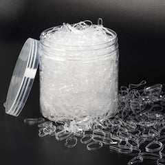 AHIER front packaging showing 2000 clear elastics and tidy box for easy storage