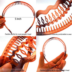 AHONEY matte texture detail on amber headband for comfortable non-slip wear