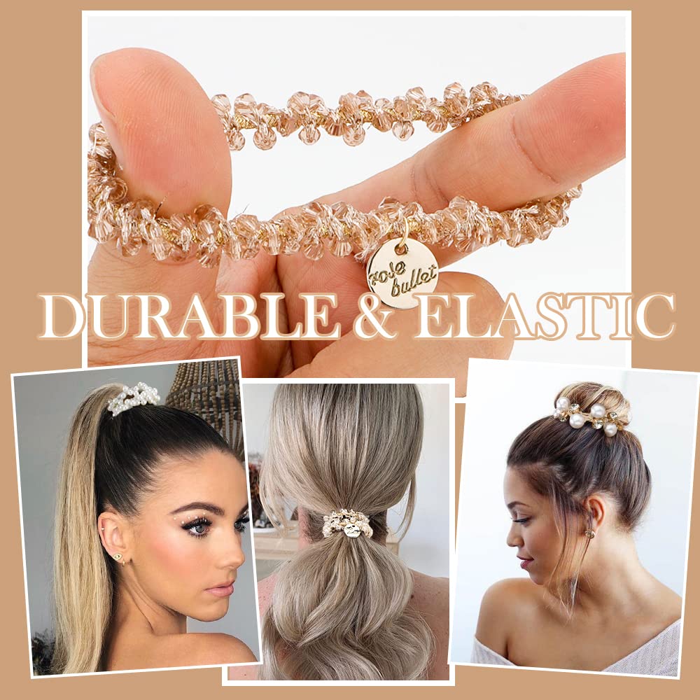 AHONEY close-up of pearl and crystal bead detail highlighting craftsmanship and smooth finish