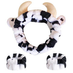 AHONEY front view of cow ears headband showing cute design and secure fit