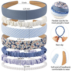 AHONEY pearl-accent closeup on headband adding subtle dressy detail