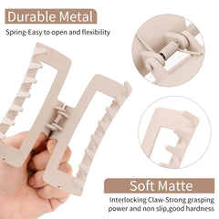 AHONEY clip holding high ponytail showing reliable hold during activity